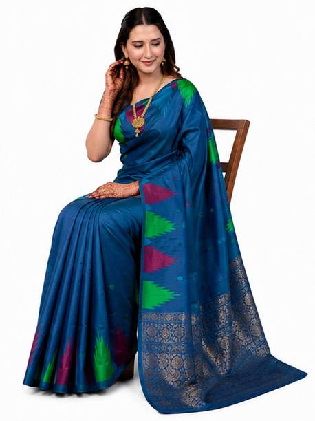 Woven KHASI DHARA MUKHLI Silk Blend Saree