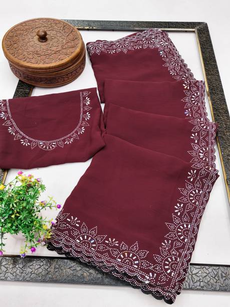 Parangi-A planet of style Floral Print Bollywood Organza Saree