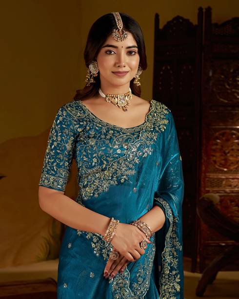 Embroidered Bollywood Jimmy Jimmy Saree