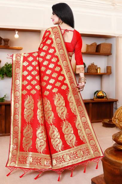 ALMEDA Embellished Banarasi Jacquard Saree - Image 2