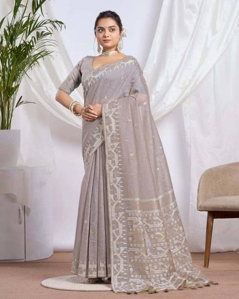 DoraiFashion Self Design Jamdani Cotton Silk Saree