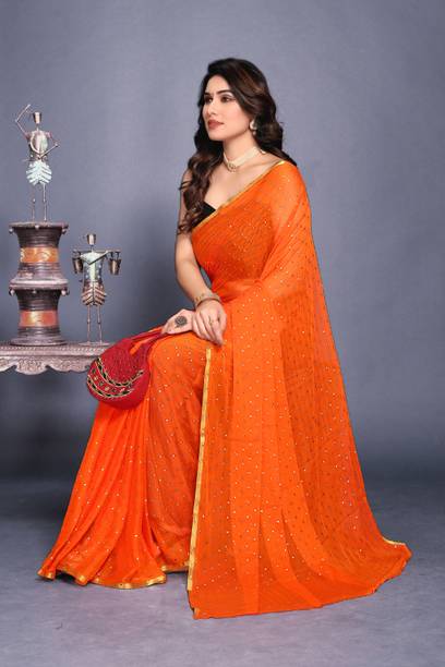 REDFISH Printed Daily Wear Chiffon Saree - Image 4