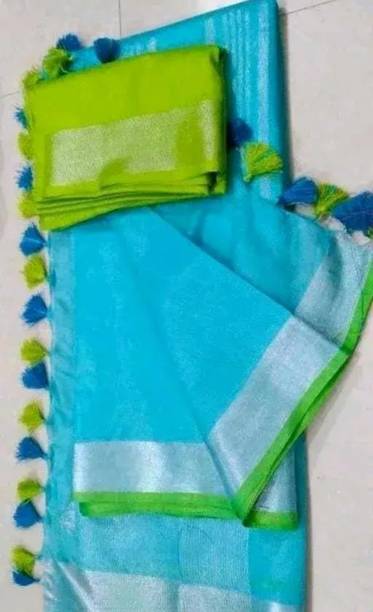 Printed Daily Wear Cotton Linen Saree