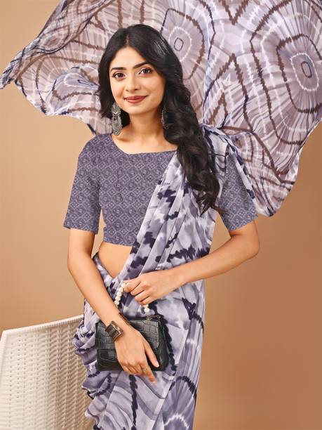 Leelavati Printed Daily Wear Chiffon Saree - Image 5