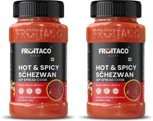 fruitaco Schezwan Chutney Sauce | Fiery Dip, Spread & Cooking Sauce | Sauce