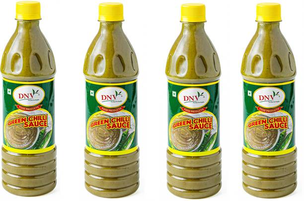 DNV Tasty Fresh Green Chilly Sauce 700g Pack of 4 Sauce