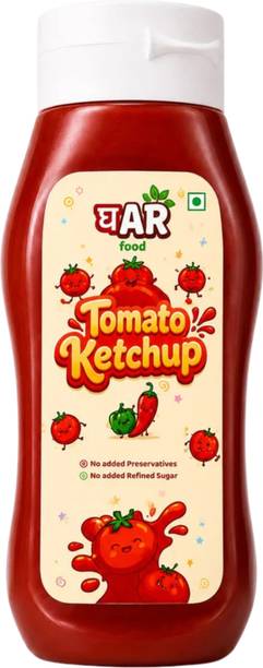 GHAR FOOD Tomato Ketchup Rich Tomato Taste Sauce for Burger, Pizza, Fries, Snacks Sauces & Ketchup