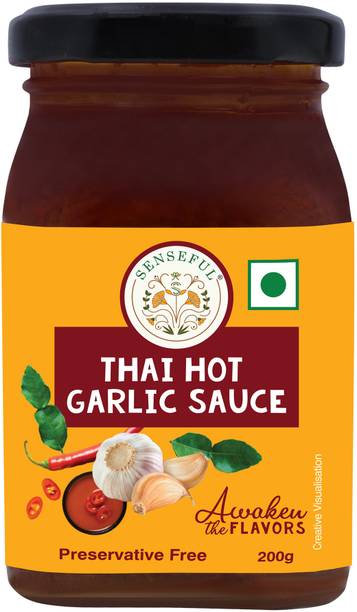 SENSEFUL Thai Hot Garlic Sauce - Awaken the Flavors of Chilli & Garlic - Trans-Fat Free, Preservative Free & Chemical Free Sauce