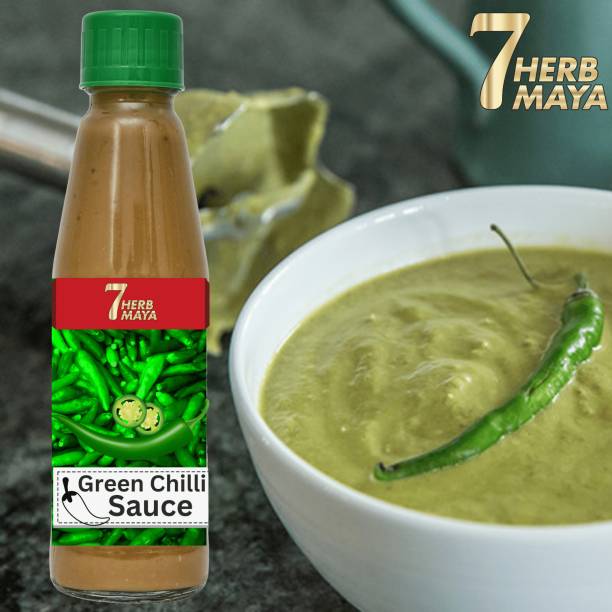 7Herbmaya Green Chilli Sauce | Spice Up Your Meals | Green Chilli Sauce for Better Test Sauce