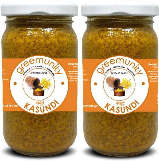 Greemunity Kasundi Pack of 2- 500g|Bengali Traditional Handmade Mustard Sauce�(2 x 250 g) Mustard
