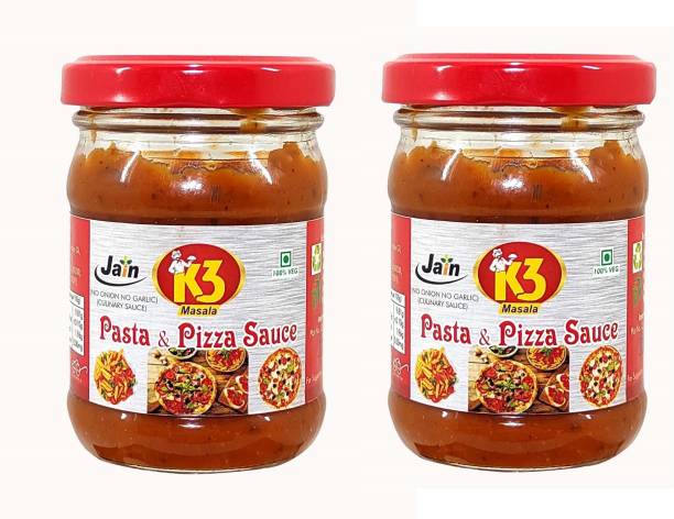 K3 Masala Jain Pizza and Pasta Sauce.(100gm).(Pack of 2) Sauce & Dip