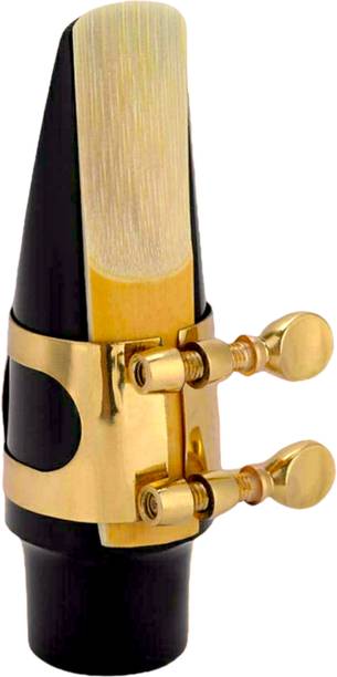 Battle Beast Premium Quality Musical Instrument Accessories Saxophone Mouthpiece Golden Polish with Cap Ligature and Reeds Alto Saxophone