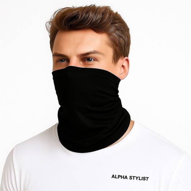 ALPHA STYLIST Black Bike Face Mask for Men & Women