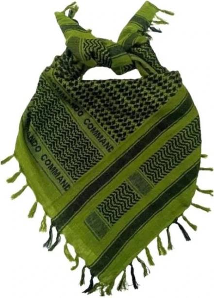 Woven Pure Cotton Men & Women Green Scarf