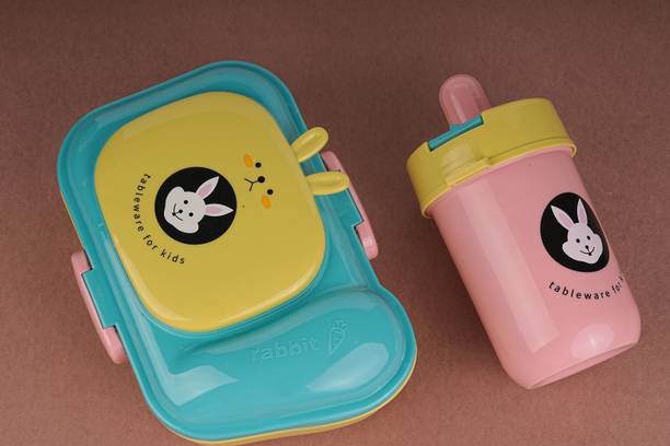 एके 10 ज़ोन 2-in-1 Purple Lunch Box with Matching Sipper Bottle | Microwave & Freezer Safe 2 कंटेनर लंच बॉक्स