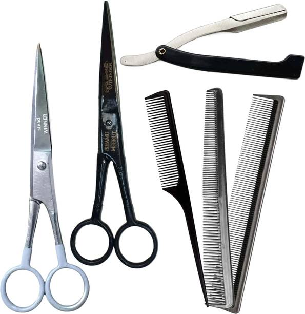 STEAD All-In-One Premium Barber Scissor Set for Men, Women, Kids, and Pets Scissors