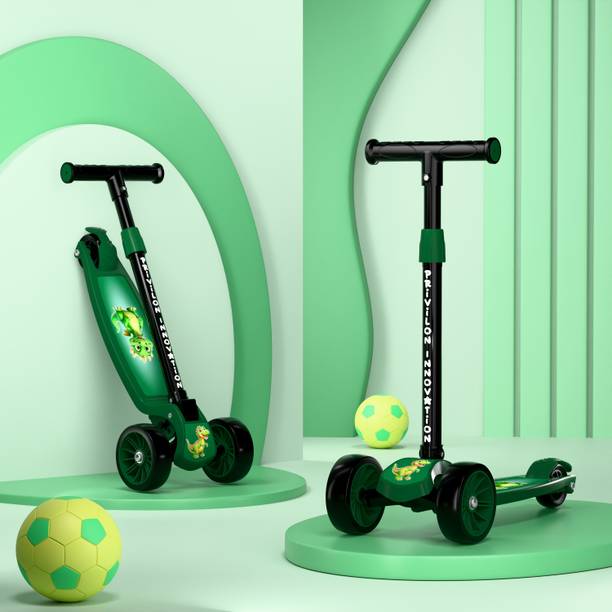SHIVRUDRA Kids 3-Wheel Kick Scooter | Adjustable Height | Foldable BABY Scooter for 75Kg Kids Scooter