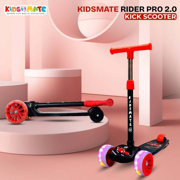 Kidsmate Rider Pro 2.0 Kids Kick Scooter | 3-Wheel with LED Lights & Adjustable Height Kids Scooter