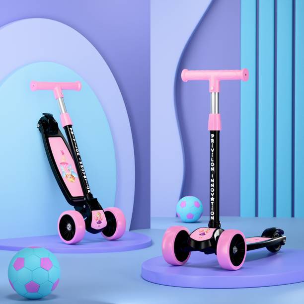SHIVRUDRA Kids 3-Wheel Kick Scooter | Adjustable Height | Foldable BABY Scooter for 75Kg Kids Scooter