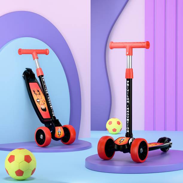 SHIVRUDRA Kids 3-Wheel Kick Scooter | Adjustable Height | Foldable BABY Scooter for 75Kg Kids Scooter