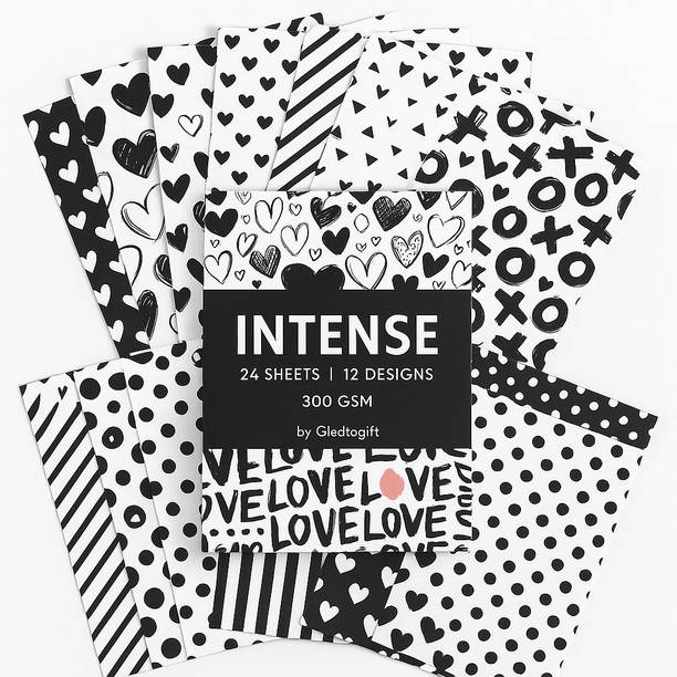 Gladtogift Intense paper theme pack 22 sheets -300 gsms Theme,  Scrapbook Kit