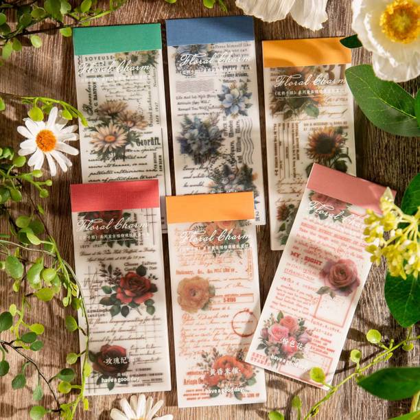 The Golden Quill Floral Theme,  Scrapbook Kit