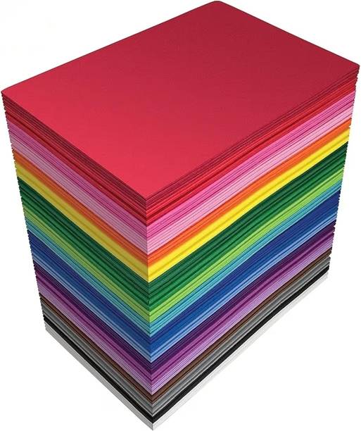 VELTRA A4 Coloured Sheets | Pack of 40 | Assorted Colour Paper for Art & Craft Theme,  Scrapbook Kit