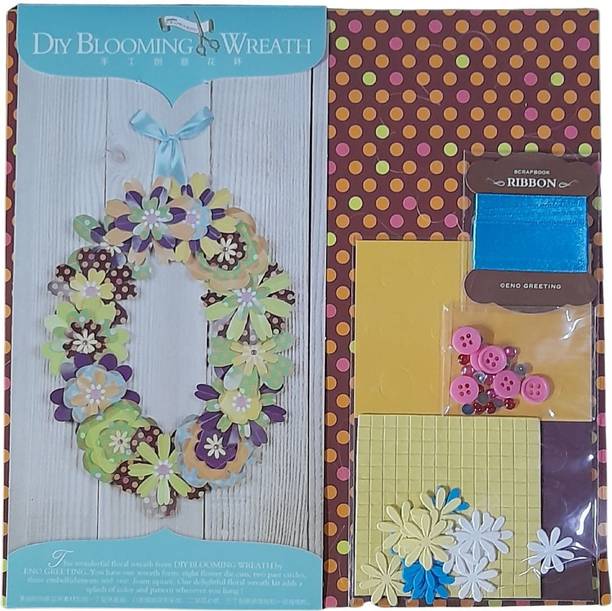 R H lifestyle DIY BLOOMING WREATH KIT ANC4556 Theme,  Scrapbook Kit