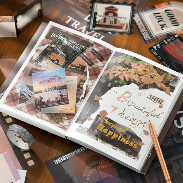krithi 346pcs Aesthetic Journal Supplies Kit, Perfect for Gifting, Time Travel Theme,  Scrapbook Kit
