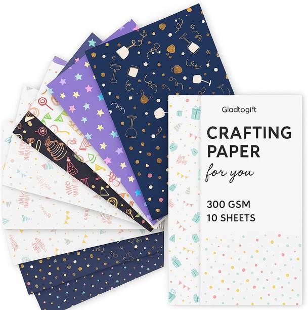 Gladtogift Happy birthday paper theme pack 22 sheets -300 gsms Theme,  Scrapbook Kit