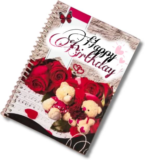 Kreative Crafts Love themed Scrapbook For Birthday with Love quotes (Non- Customised) Greeting Card