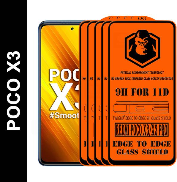 TWIGLO Edge To Edge Tempered Glass for POCO X3