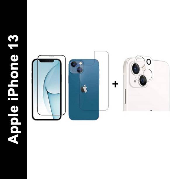 AV Front and Back Tempered Glass for Apple iPhone 13 (includes Camera Glass) (Pack of 3)