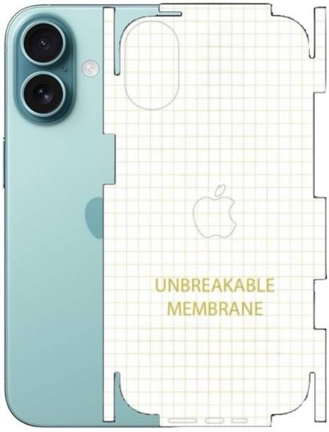 A3sprime Unbreakable Soft Transparent Back and Side Skin Protector for iPhone 16 Mobile Skin