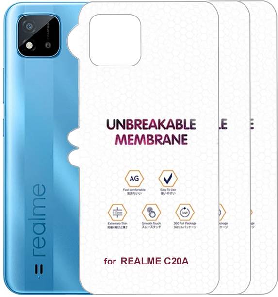 Resolute Back Screen Guard for REALME C20A ,MATTE BACK MEMBRANE HYDROGEL FILM (PACK OF 3)