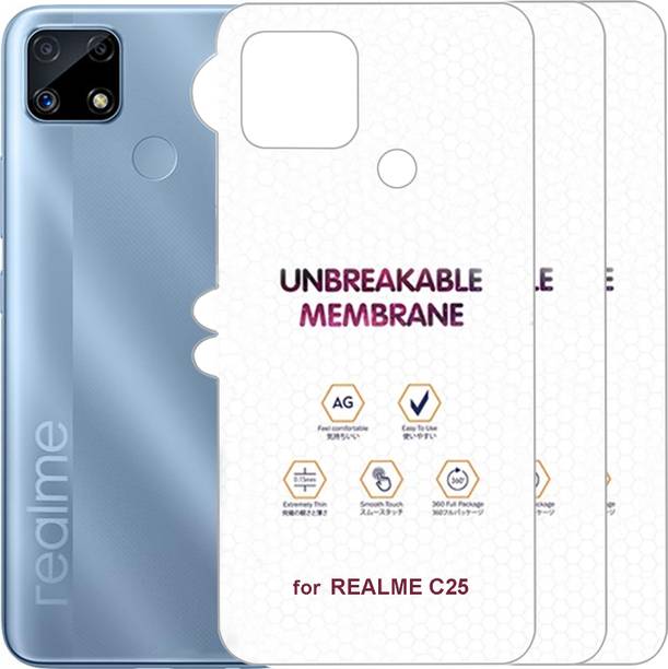 Resolute Back Screen Guard for REALME C25 MATTE BACK MEMBRANE HYDROGEL FILM (PACK OF 3)