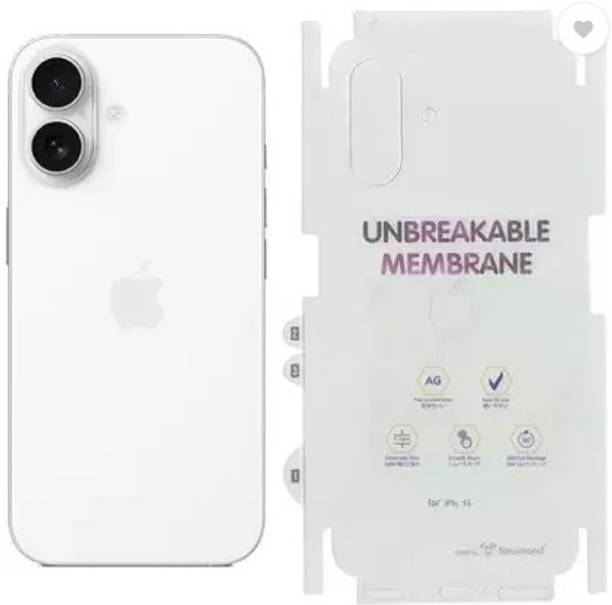 Protectt Back Tempered Glass for iPhone 16 Anti Fingerprint Edge to Edge