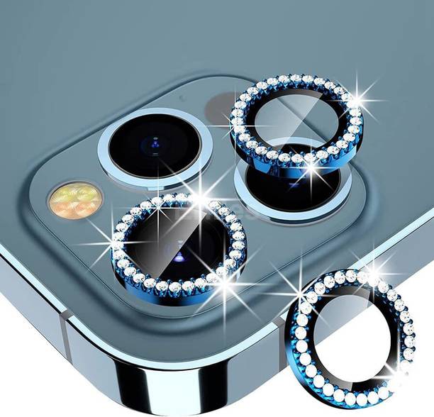 Casesily Camera Lens Protector for Apple iPhone 12 Pro Diamond Stone Metal Camera Ring Protector