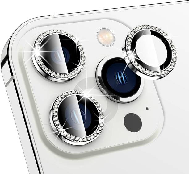 Casesily Camera Lens Protector for Apple iPhone 12 Pro Diamond Stone Metal Camera Ring Protector