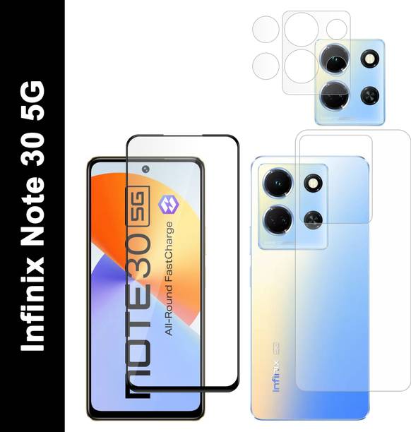 Ten To 11 Front and Back Tempered Glass for Infinix Note 30 5G, Infinix Note 30 5G [With Rear Camera Lens Guard]