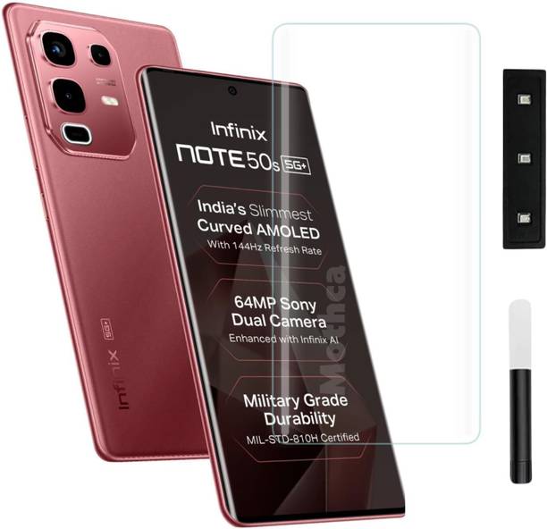 Shuotech Edge To Edge Screen Guard for Infinix Note 50s 5G+, Gorilla Glass Screen Protector Compatible For Infinix note 50s 5g, Edge to edge screen guard for Infinix note 50s 5g