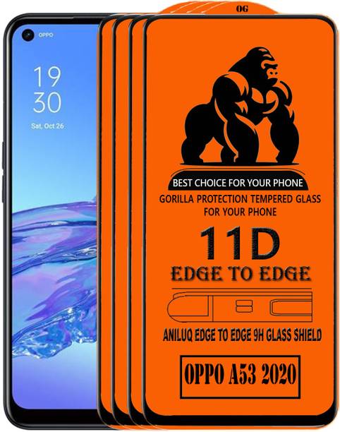 ANILUQ Edge To Edge Screen Guard for OPPO A53 2020