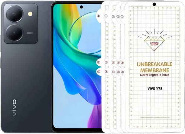 Resolute Edge To Edge Screen Guard for VIVO Y78 UNBREAKABLE FRONT GLOSSY MEMBRANE SCREEN PROTECTOR HYDROGEL FLIM |SCRATCH RESISTANT| ANTI FINGERPRINT (PACK OF 5)