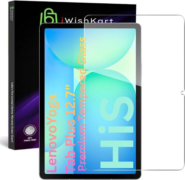 iWishKart Edge To Edge Screen Guard for Lenovo Yoga Tab Plus 12.7 Inch, Premium Military grade Edge to Edge Premium gorilla temper black glass screen guard with Self Installation Guide - Wet & Dry wipes, Dust Absorber [With Warranty] tab / tablet | Premium Accessories