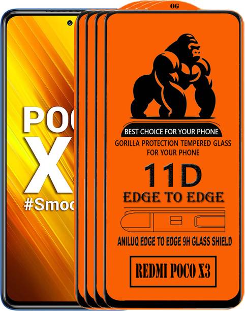ANILUQ Edge To Edge Screen Guard for REDMI POCO X3