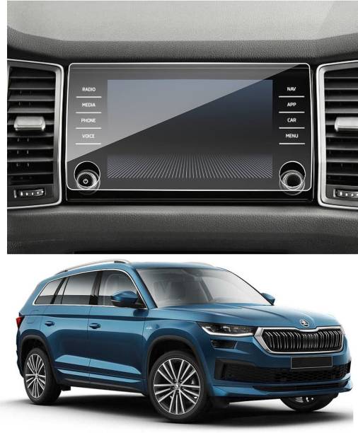 KACA Edge To Edge Tempered Glass for (By Company Fitted) Skoda Kodiaq L&K (8 inch) (2017) Car Infotainment Navigation & GPS System (Glossy :1)