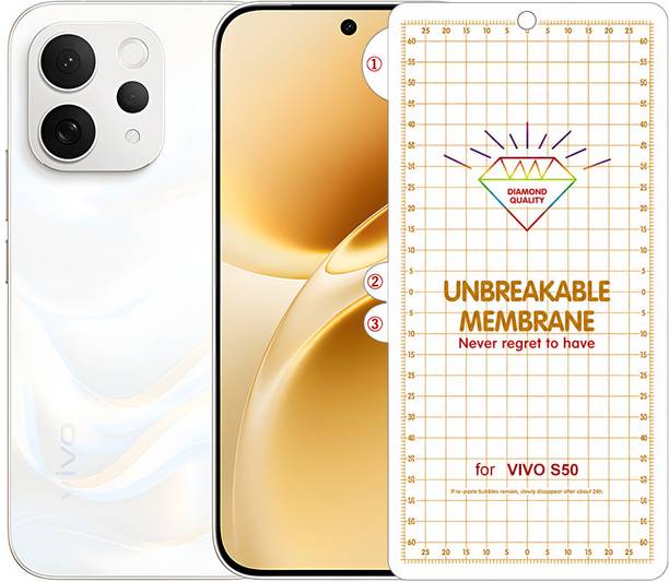 Blate Edge To Edge Screen Guard for VIVO S50 UNBREAKABLE HYDROGEL FLIM GLOSSY MEMBRANE FRONT SCREEN PROTECTOR