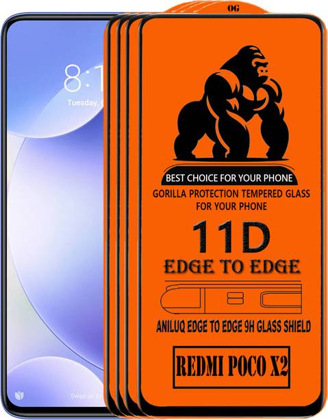ANILUQ Edge To Edge Screen Guard for REDMI POCO X2