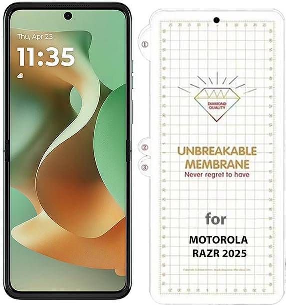 Obstinate Edge To Edge Screen Guard for MOTOROLA RAZR 2025 | ANTI-SCRATCH AND SHATTER PROOF | ANTI FINGERPRINT | DUST RESISTANT | CASE FRIENDLY FULL FIT SKIN FOR FRONT PROTECTION.