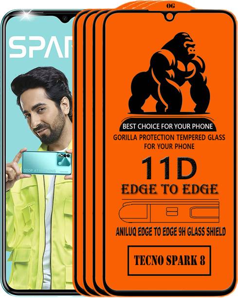 ANILUQ Edge To Edge Screen Guard for TECNO SPARK 8